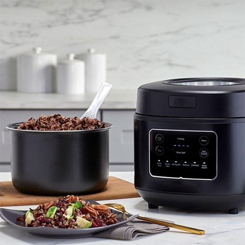Open lid rice cooker