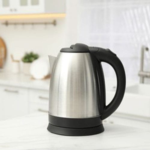 A stainless steel electric kettle