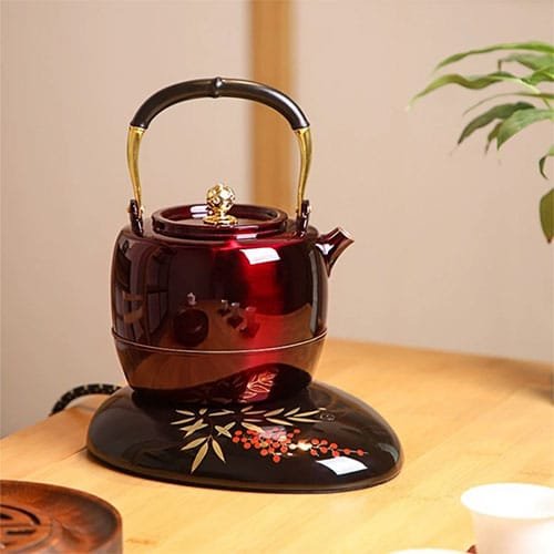 A red small capacity electric kettle