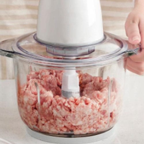 White meat grinder with minced meat