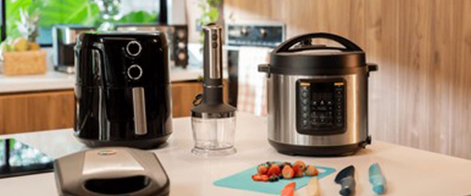kitchen appliance set, air fryer, sandwich maker and multifunctio