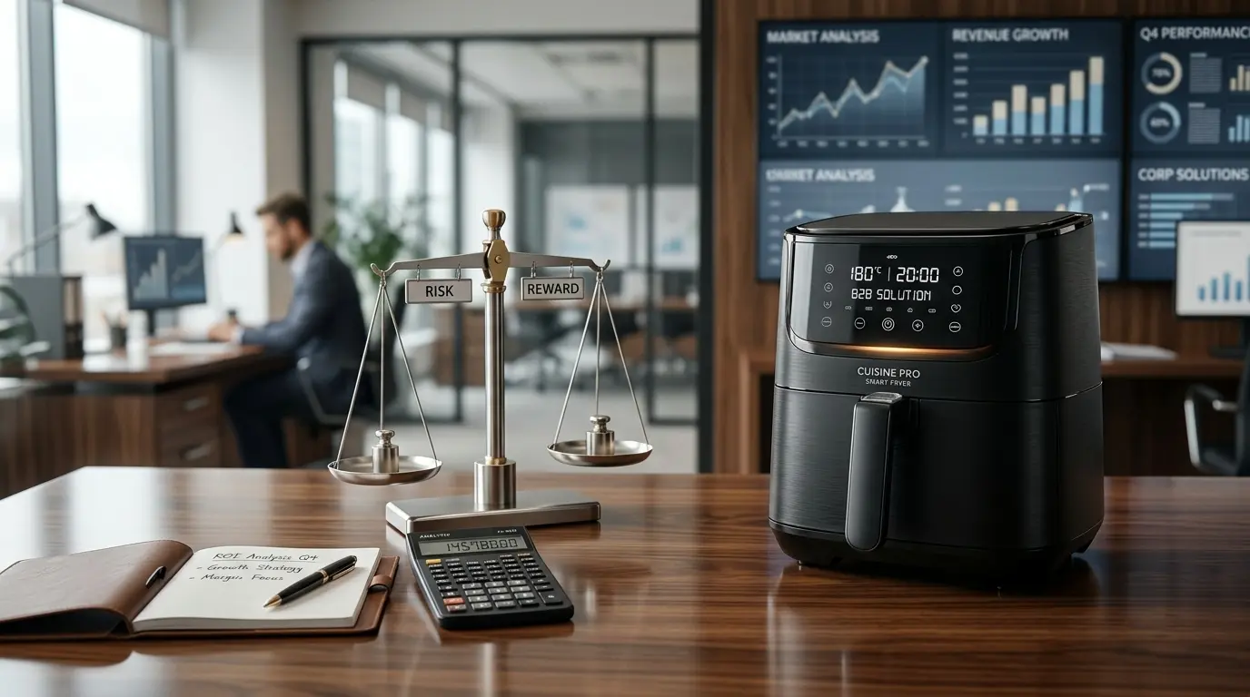 06.Risks and Costs Breakdownsinreen Air fryer baskets and inner liners arranged on a factory table before coating, assembly, or inspection