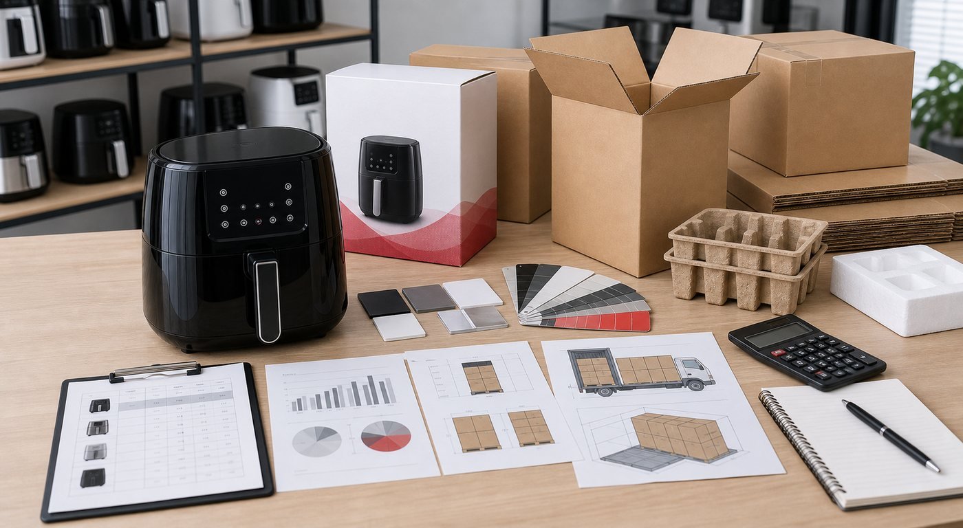 Affordable air fryer sourcing cost control with packaging and quotation materials